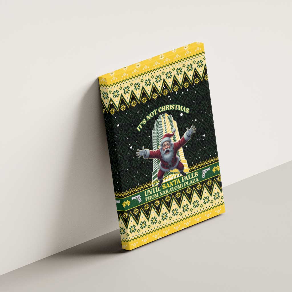 Nakatomi Plaza Canvas Wall Art It's Not Xmas Until Santa Falls - Wonder Print Shop