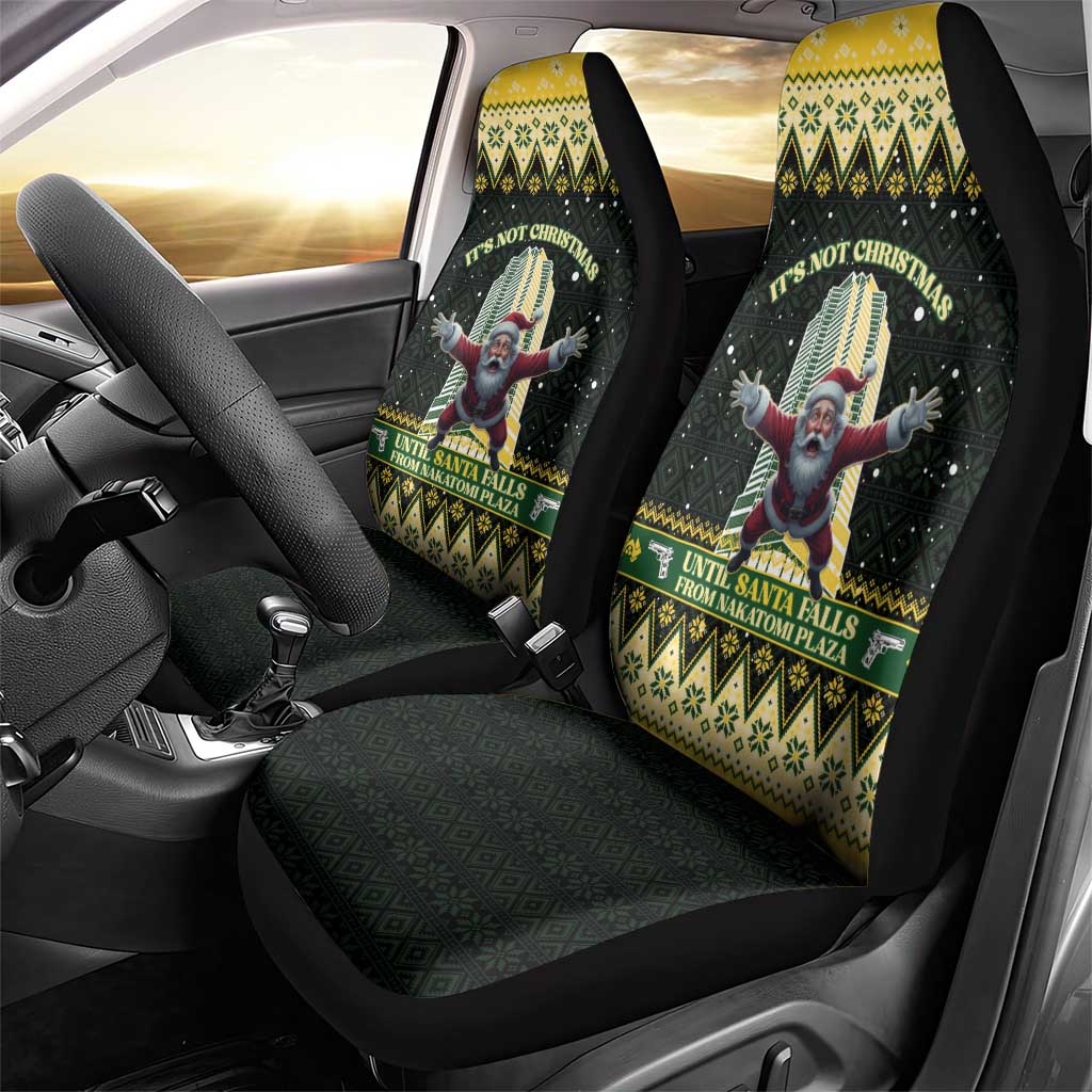 Nakatomi Plaza Car Seat Cover It's Not Xmas Until Santa Falls - Wonder Print Shop