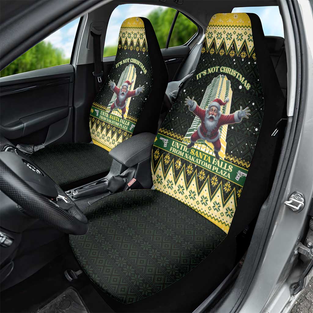 Nakatomi Plaza Car Seat Cover It's Not Xmas Until Santa Falls - Wonder Print Shop