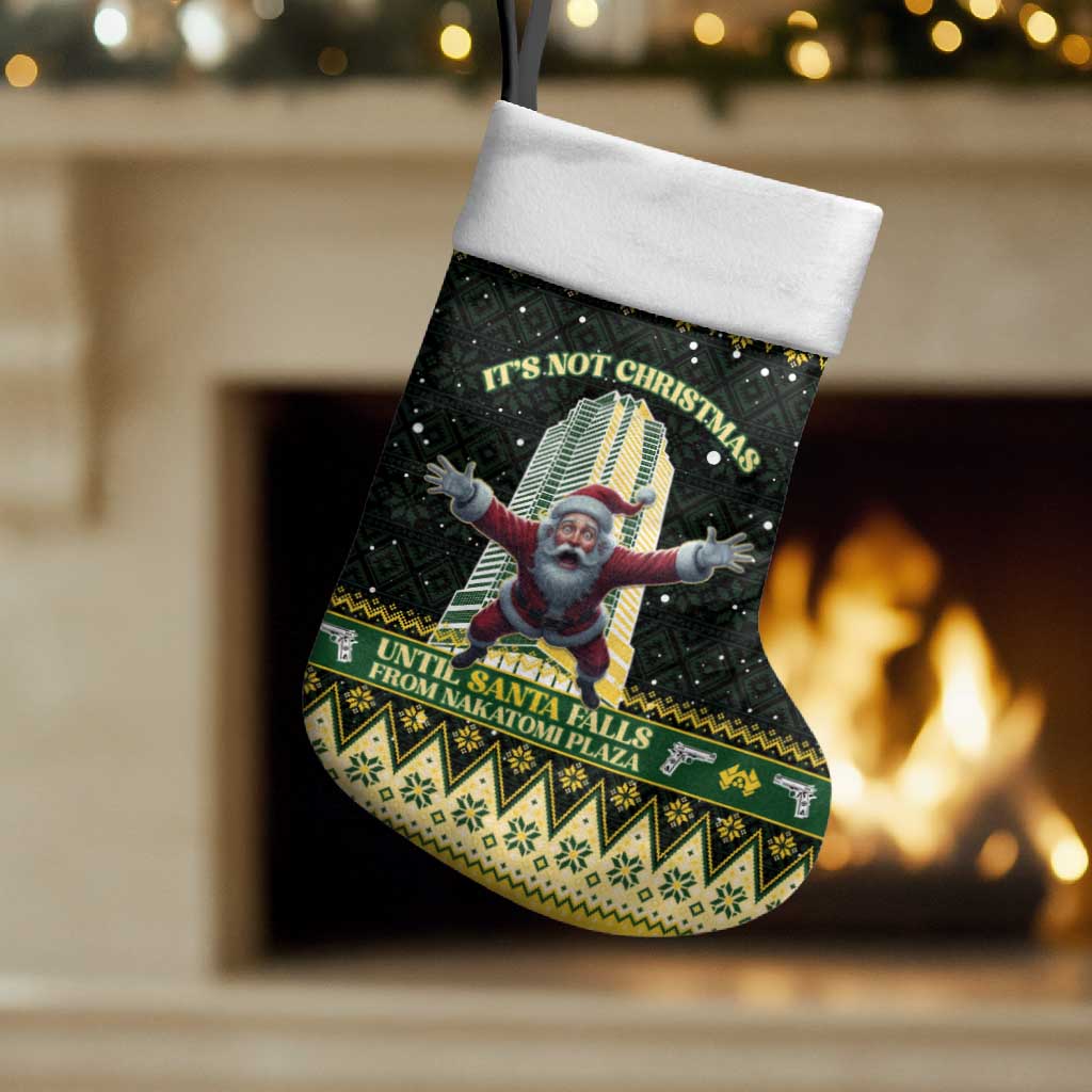Nakatomi Plaza Christmas Stocking It's Not Xmas Until Santa Falls - Wonder Print Shop