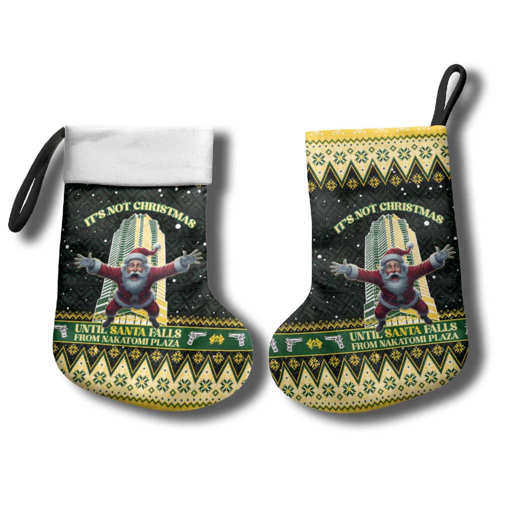 Nakatomi Plaza Christmas Stocking It's Not Xmas Until Santa Falls - Wonder Print Shop