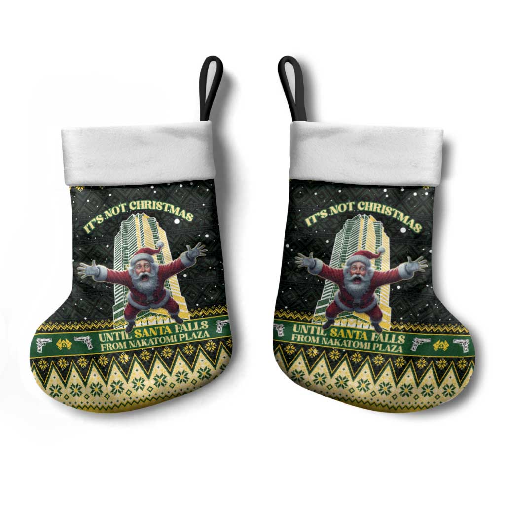 Nakatomi Plaza Christmas Stocking It's Not Xmas Until Santa Falls - Wonder Print Shop