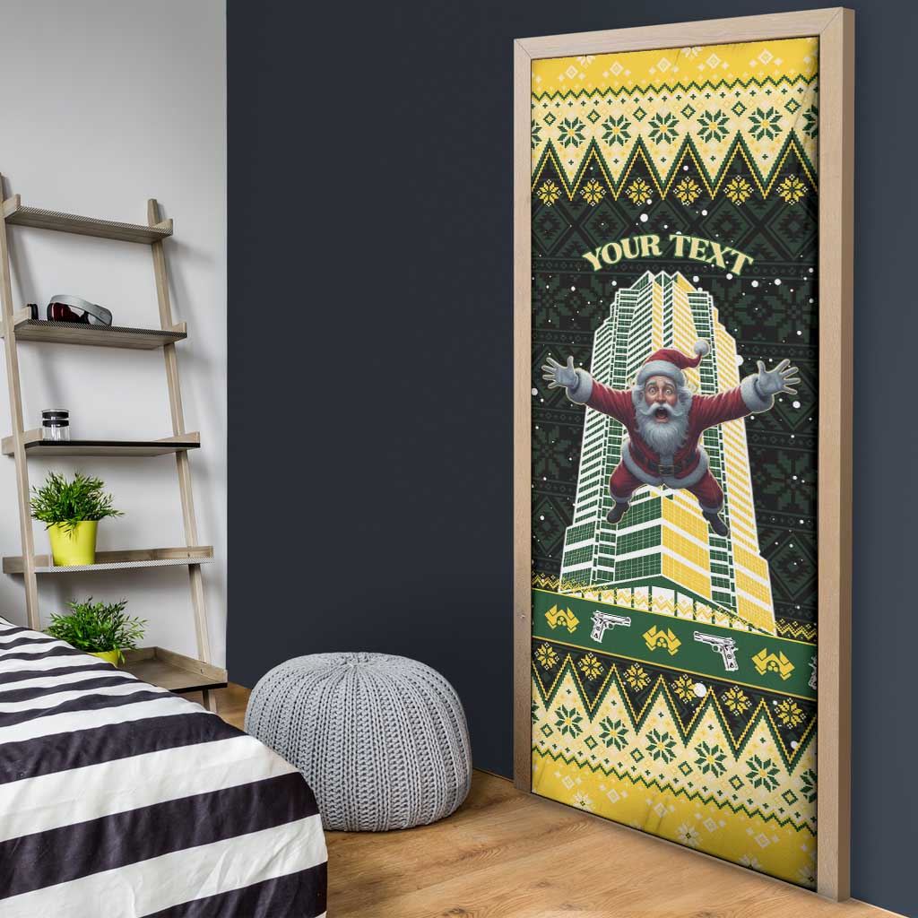 Personalised Nakatomi Plaza Door Cover It's Not Xmas Until Santa Falls - Wonder Print Shop