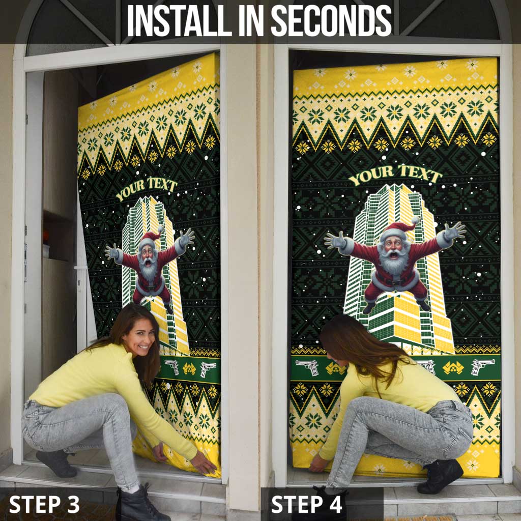 Personalised Nakatomi Plaza Door Cover It's Not Xmas Until Santa Falls - Wonder Print Shop
