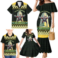 Personalised Nakatomi Plaza Family Matching Mermaid Dress and Hawaiian Shirt It's Not Xmas Until Santa Falls - Wonder Print Shop