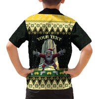 Personalised Nakatomi Plaza Family Matching Short Sleeve Bodycon Dress and Hawaiian Shirt It's Not Xmas Until Santa Falls - Wonder Print Shop