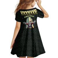 Personalised Nakatomi Plaza Family Matching Short Sleeve Bodycon Dress and Hawaiian Shirt It's Not Xmas Until Santa Falls - Wonder Print Shop