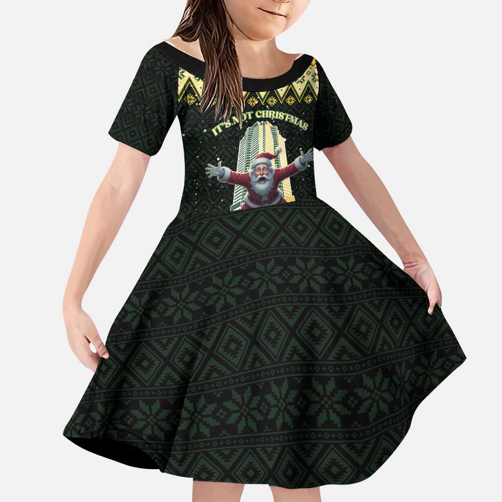 Personalised Nakatomi Plaza Family Matching Summer Maxi Dress and Hawaiian Shirt It's Not Xmas Until Santa Falls - Wonder Print Shop