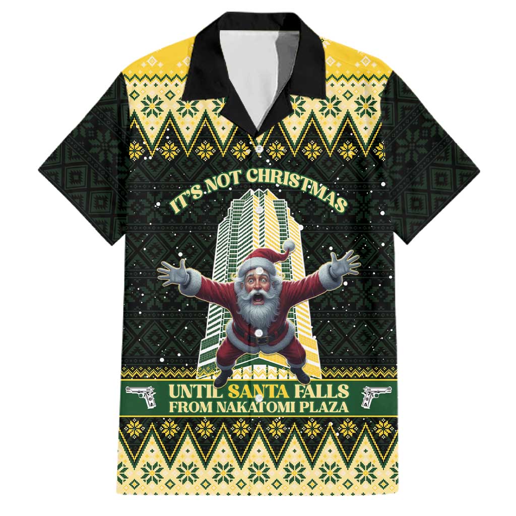 Personalised Nakatomi Plaza Family Matching Summer Maxi Dress and Hawaiian Shirt It's Not Xmas Until Santa Falls - Wonder Print Shop