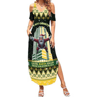 Personalised Nakatomi Plaza Family Matching Summer Maxi Dress and Hawaiian Shirt It's Not Xmas Until Santa Falls - Wonder Print Shop