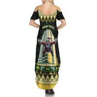 Personalised Nakatomi Plaza Family Matching Summer Maxi Dress and Hawaiian Shirt It's Not Xmas Until Santa Falls - Wonder Print Shop