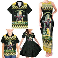 Personalised Nakatomi Plaza Family Matching Tank Maxi Dress and Hawaiian Shirt It's Not Xmas Until Santa Falls - Wonder Print Shop