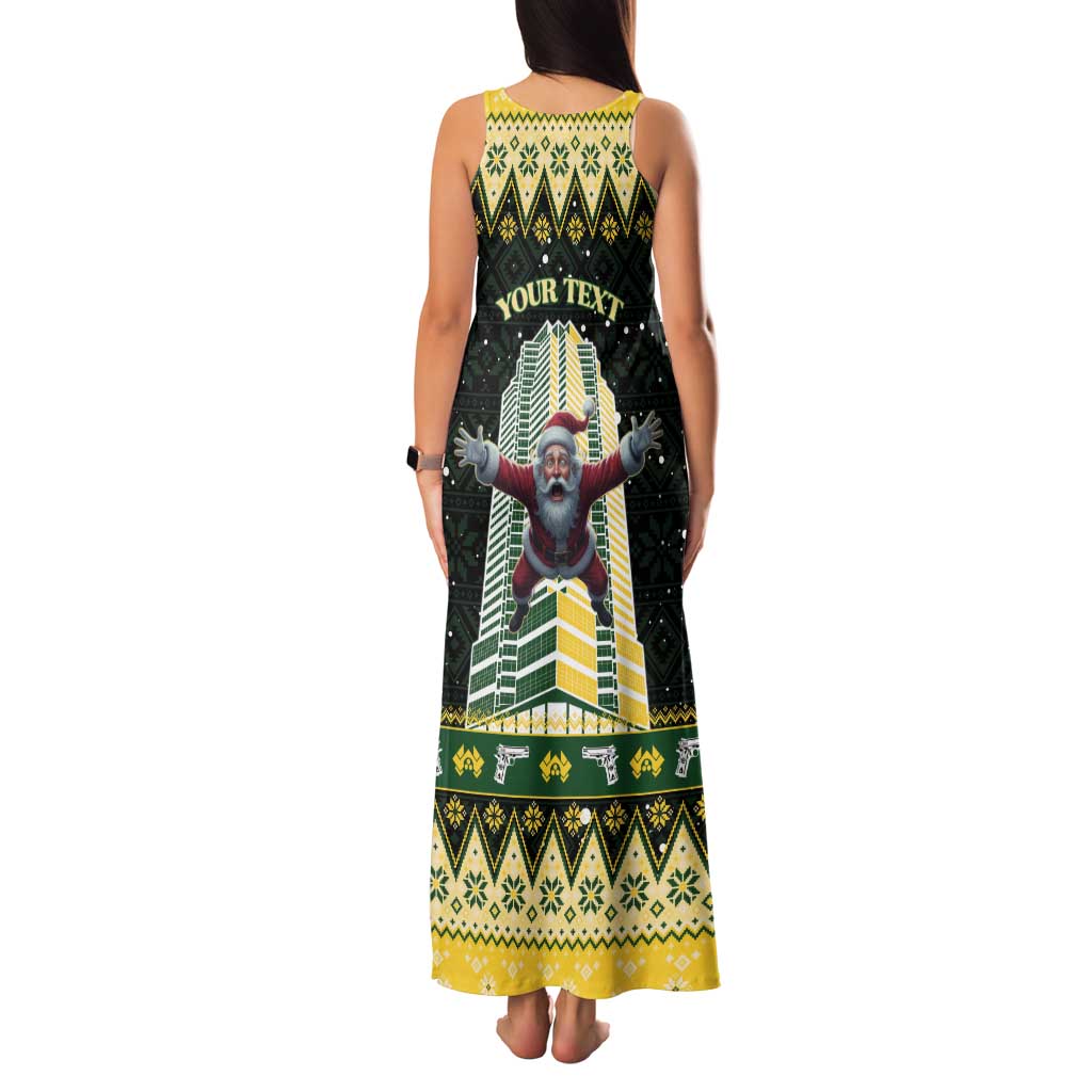 Personalised Nakatomi Plaza Family Matching Tank Maxi Dress and Hawaiian Shirt It's Not Xmas Until Santa Falls - Wonder Print Shop