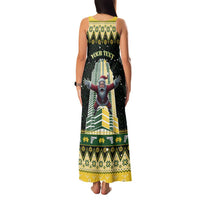 Personalised Nakatomi Plaza Family Matching Tank Maxi Dress and Hawaiian Shirt It's Not Xmas Until Santa Falls - Wonder Print Shop