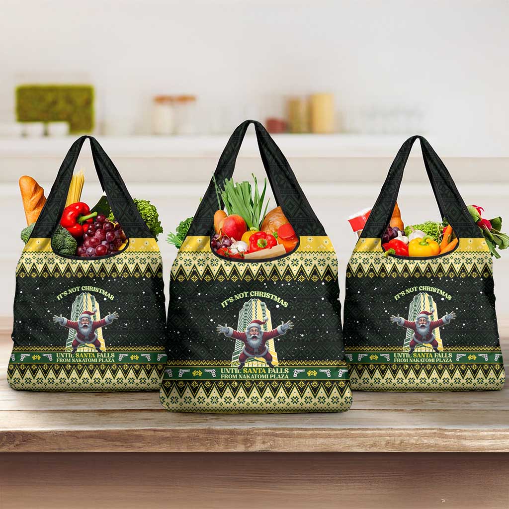 Nakatomi Plaza Grocery Bag It's Not Xmas Until Santa Falls - Wonder Print Shop