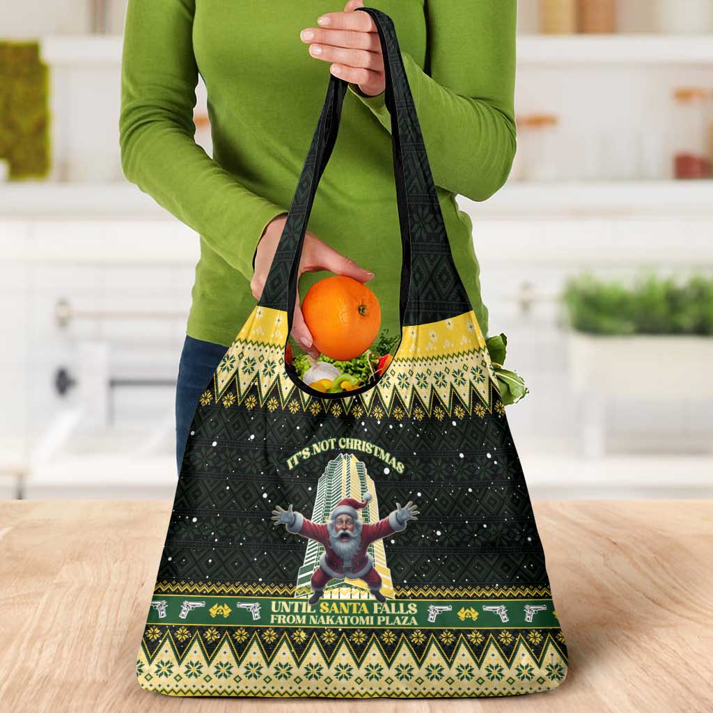 Nakatomi Plaza Grocery Bag It's Not Xmas Until Santa Falls - Wonder Print Shop