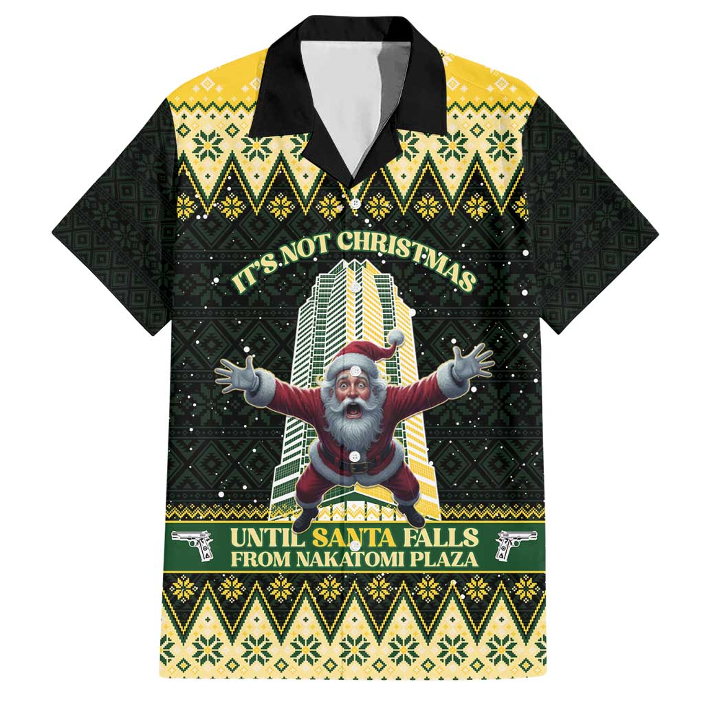 Personalised Nakatomi Plaza Hawaiian Shirt It's Not Xmas Until Santa Falls - Wonder Print Shop