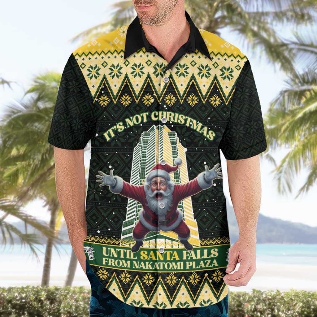 Personalised Nakatomi Plaza Hawaiian Shirt It's Not Xmas Until Santa Falls - Wonder Print Shop