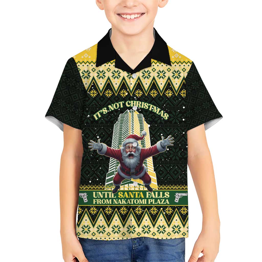 Personalised Nakatomi Plaza Hawaiian Shirt It's Not Xmas Until Santa Falls - Wonder Print Shop
