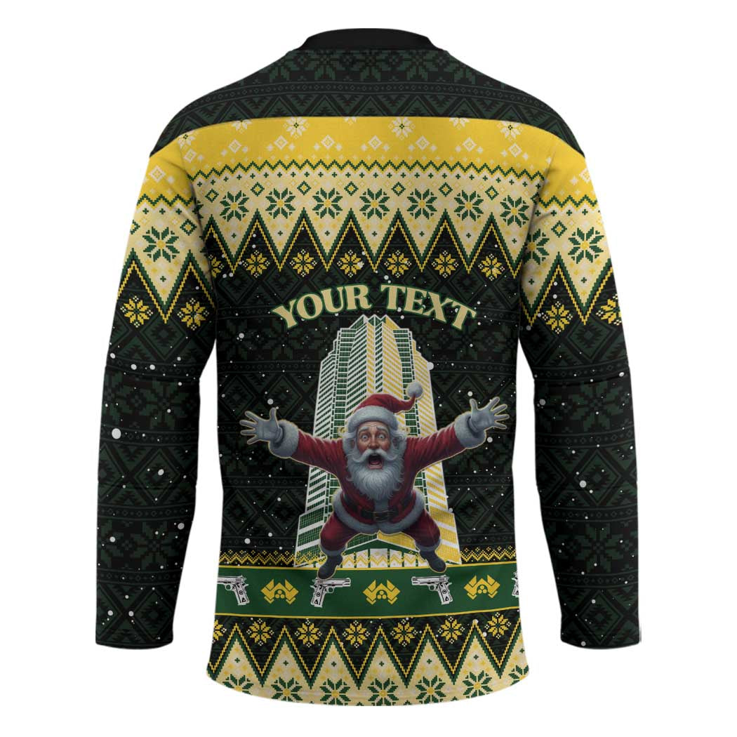 Personalised Nakatomi Plaza Hockey Jersey It's Not Xmas Until Santa Falls - Wonder Print Shop