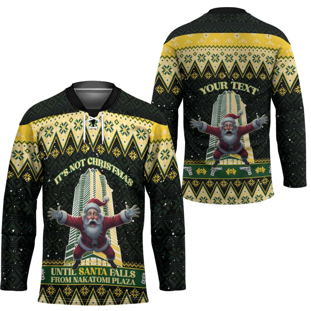 Personalised Nakatomi Plaza Hockey Jersey It's Not Xmas Until Santa Falls - Wonder Print Shop