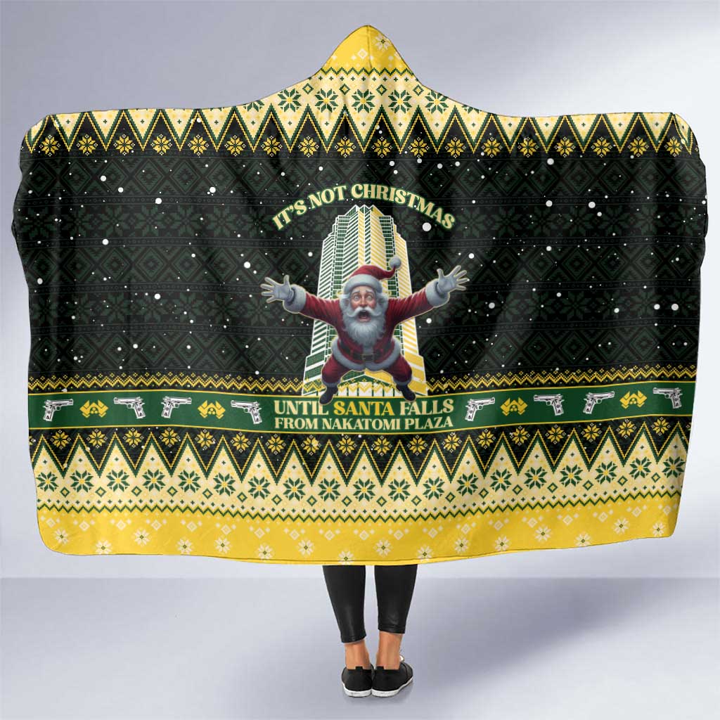 Nakatomi Plaza Hooded Blanket It's Not Xmas Until Santa Falls - Wonder Print Shop