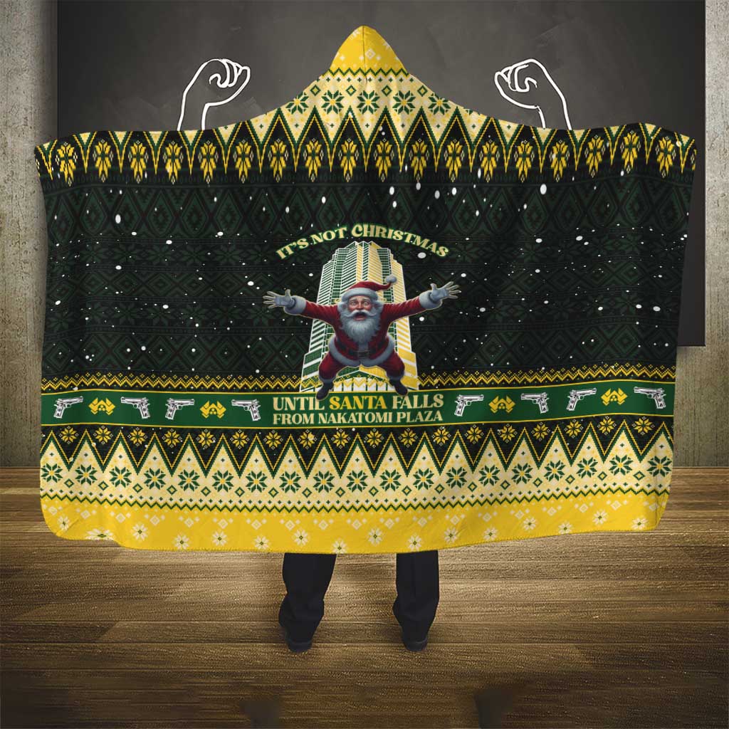 Nakatomi Plaza Hooded Blanket It's Not Xmas Until Santa Falls - Wonder Print Shop