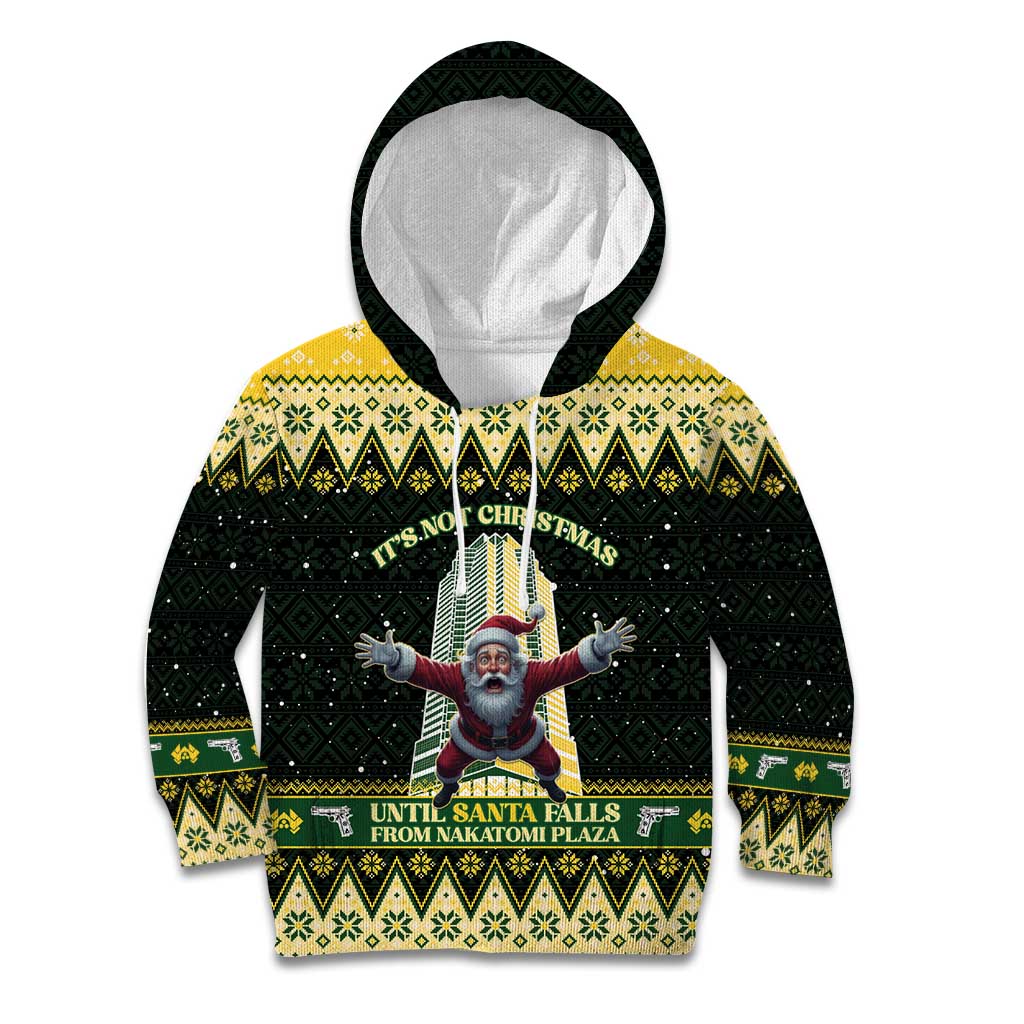 Personalised Nakatomi Plaza Kid Hoodie It's Not Xmas Until Santa Falls - Wonder Print Shop