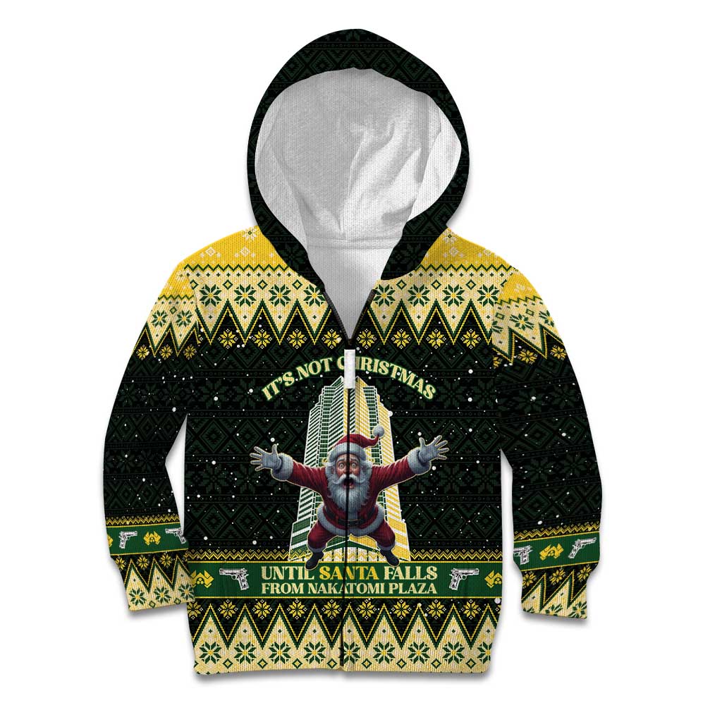Personalised Nakatomi Plaza Kid Hoodie It's Not Xmas Until Santa Falls - Wonder Print Shop