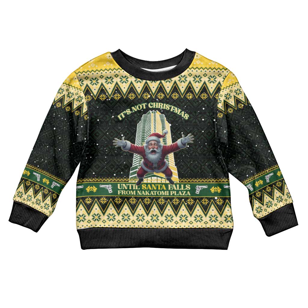 Nakatomi Plaza Kid Ugly Christmas Sweater It's Not Xmas Until Santa Falls - Wonder Print Shop