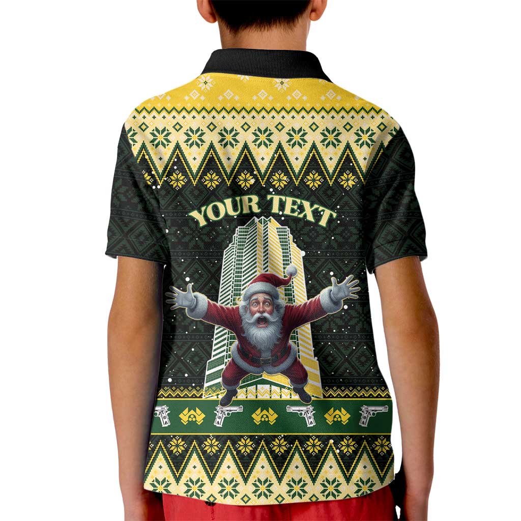 Personalised Nakatomi Plaza Kid Polo Shirt It's Not Xmas Until Santa Falls - Wonder Print Shop