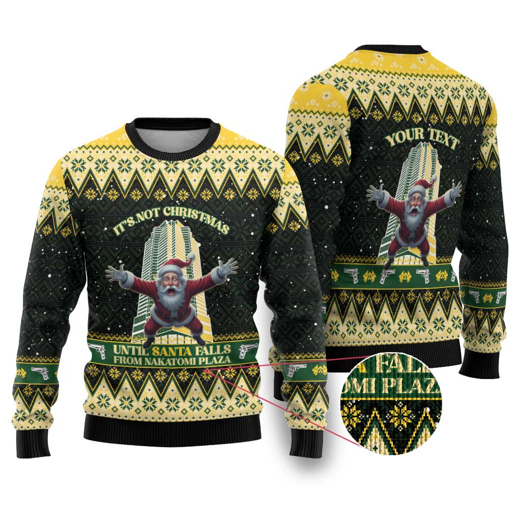 Nakatomi Plaza Ugly Christmas Sweater It's Not Xmas Until Santa Falls - Wonder Print Shop