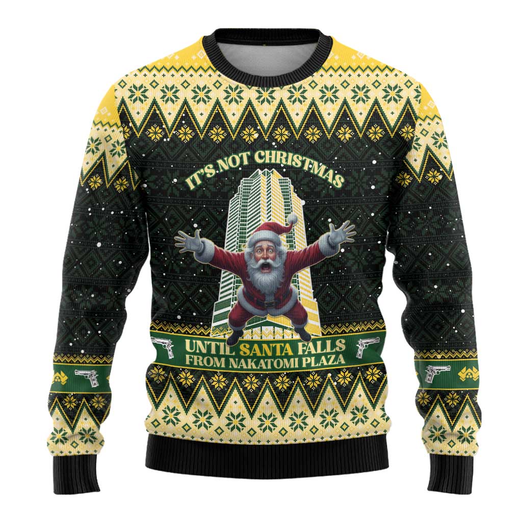 Nakatomi Plaza Ugly Christmas Sweater It's Not Xmas Until Santa Falls - Wonder Print Shop