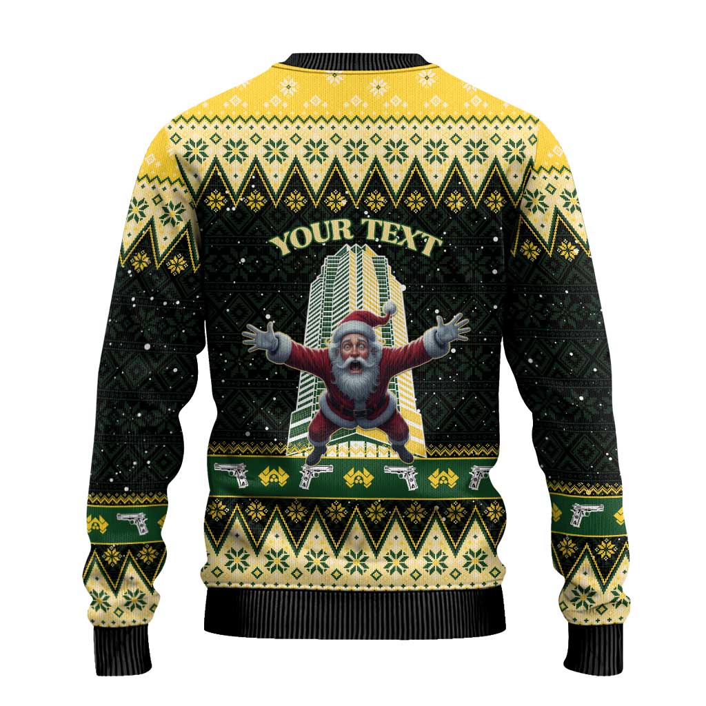 Nakatomi Plaza Ugly Christmas Sweater It's Not Xmas Until Santa Falls - Wonder Print Shop