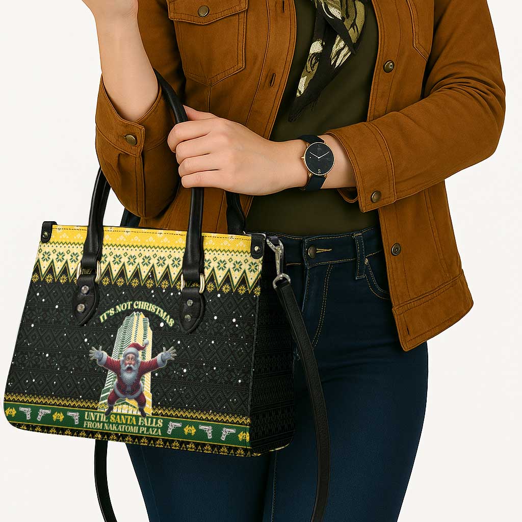 Nakatomi Plaza Leather Bag It's Not Xmas Until Santa Falls - Wonder Print Shop