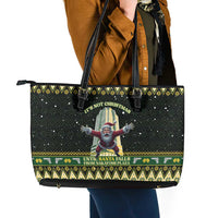Nakatomi Plaza Leather Tote Bag It's Not Xmas Until Santa Falls - Wonder Print Shop
