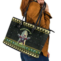Nakatomi Plaza Leather Tote Bag It's Not Xmas Until Santa Falls - Wonder Print Shop