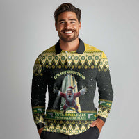 Personalised Nakatomi Plaza Long Sleeve Polo Shirt It's Not Xmas Until Santa Falls - Wonder Print Shop