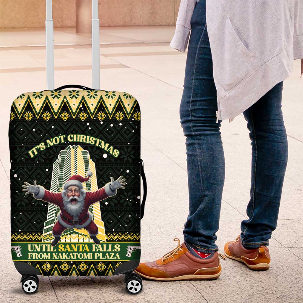 Nakatomi Plaza Luggage Cover It's Not Xmas Until Santa Falls - Wonder Print Shop