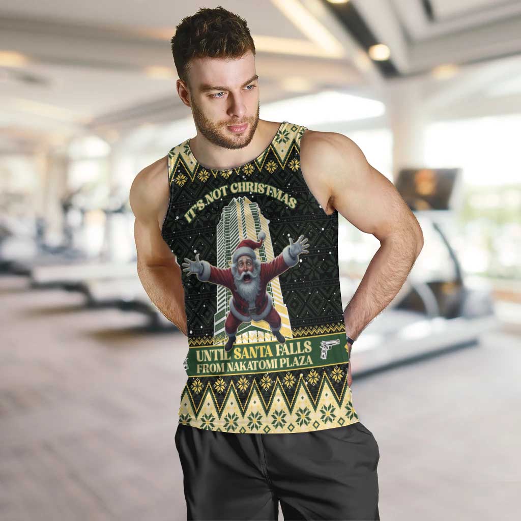 Personalised Nakatomi Plaza Men Tank Top It's Not Xmas Until Santa Falls - Wonder Print Shop