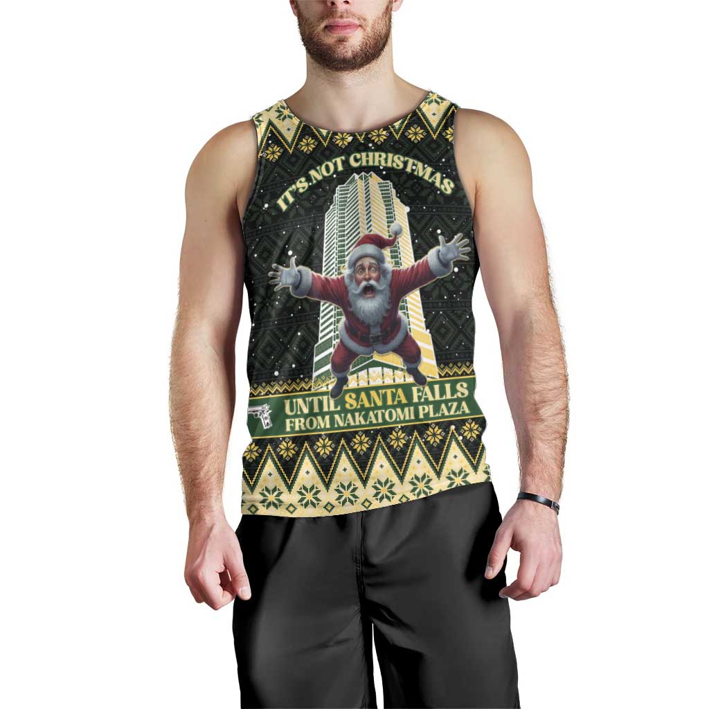 Personalised Nakatomi Plaza Men Tank Top It's Not Xmas Until Santa Falls - Wonder Print Shop