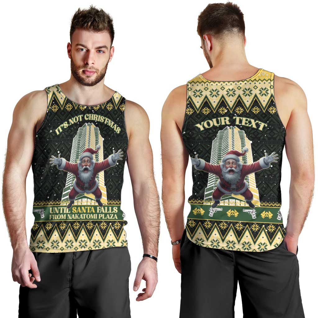 Personalised Nakatomi Plaza Men Tank Top It's Not Xmas Until Santa Falls - Wonder Print Shop
