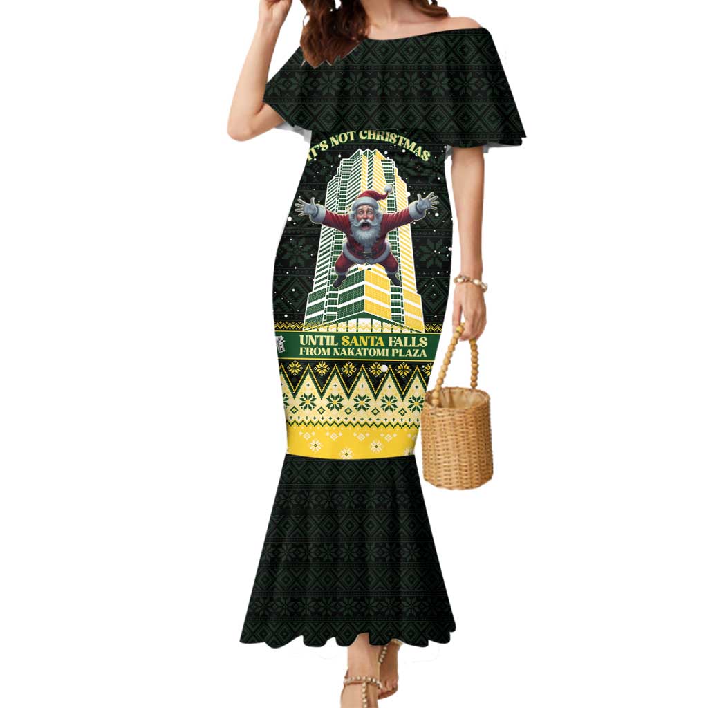 Personalised Nakatomi Plaza Mermaid Dress It's Not Xmas Until Santa Falls - Wonder Print Shop