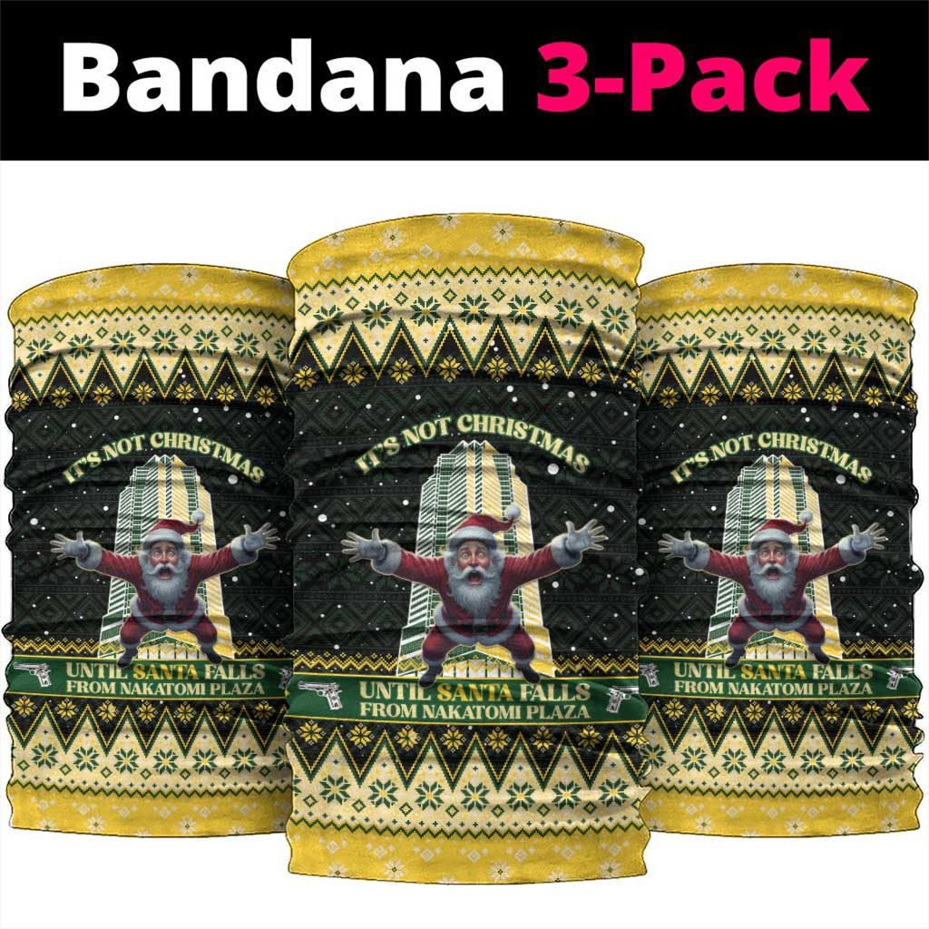 Nakatomi Plaza Neck Gaiter It's Not Xmas Until Santa Falls - Wonder Print Shop