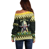 Personalised Nakatomi Plaza Off Shoulder Sweater It's Not Xmas Until Santa Falls - Wonder Print Shop