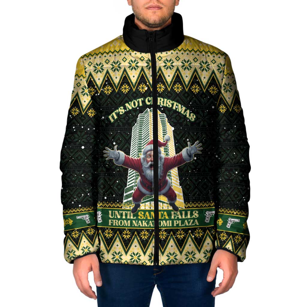 Personalised Nakatomi Plaza Padded Jacket It's Not Xmas Until Santa Falls - Wonder Print Shop