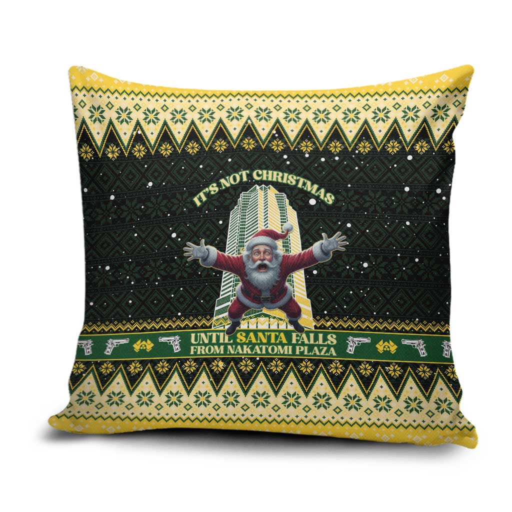 Nakatomi Plaza Pillow Cover It's Not Xmas Until Santa Falls - Wonder Print Shop
