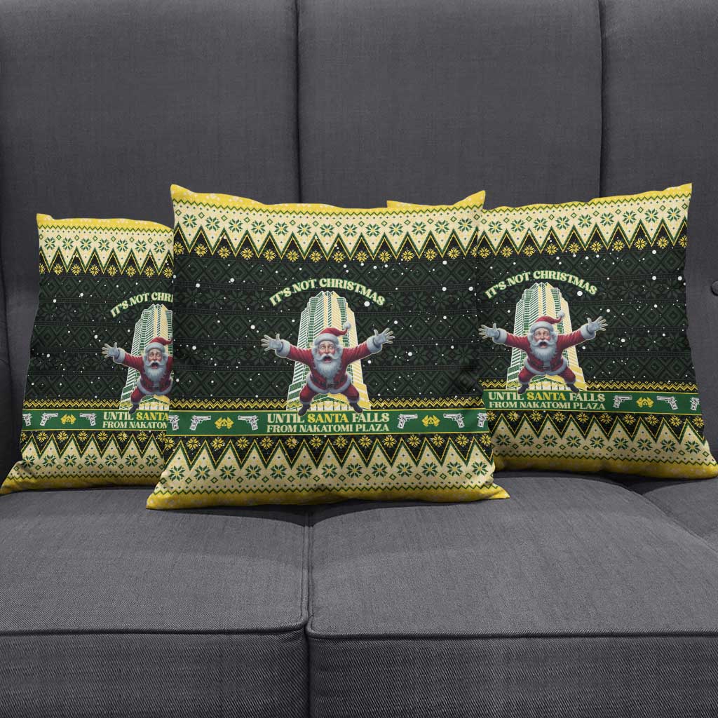 Nakatomi Plaza Pillow Cover It's Not Xmas Until Santa Falls - Wonder Print Shop