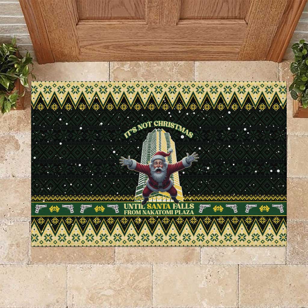 Nakatomi Plaza Rubber Doormat It's Not Xmas Until Santa Falls - Wonder Print Shop