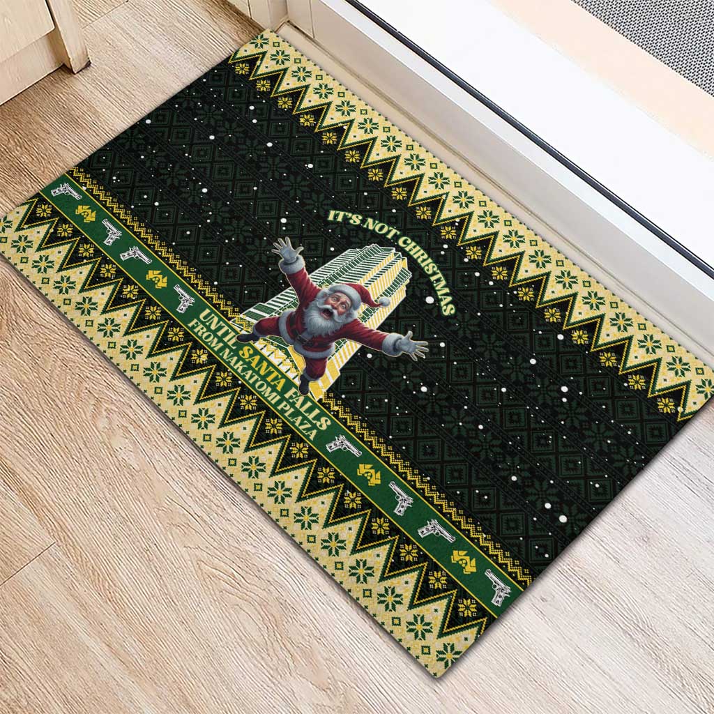Nakatomi Plaza Rubber Doormat It's Not Xmas Until Santa Falls - Wonder Print Shop